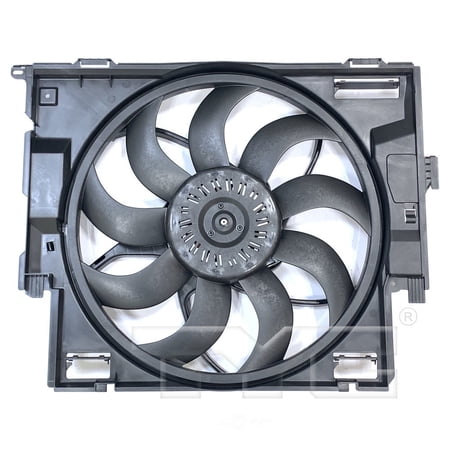 TYC 624380 Dual Radiator And Condenser Fan Assembly Fits select: 2013-2018 BMW 320, 2014-2016 BMW 228
