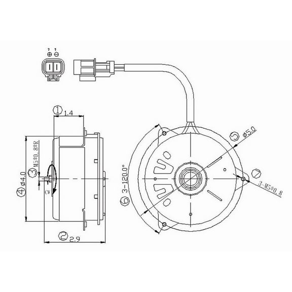 TYC 630790 Engine Cooling Fan Motor Fits 2000 Chevrolet Tracker