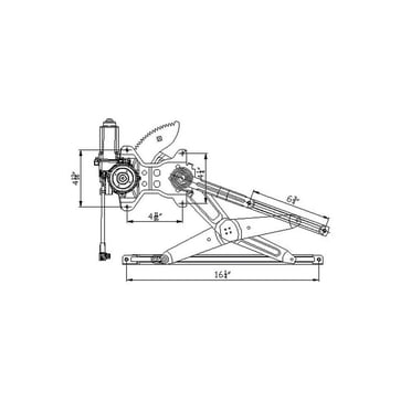 Evan-Fischer Front Left Window Regulator With Motor – For 1998-2001 Toyota Corolla & Geo Prizm – Electric, Direct Fit