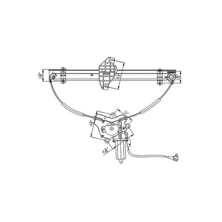 TYC 660151 Power Window Motor And Regulator Assembly Fits select: 1996-2000 HYUNDAI ELANTRA