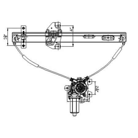 TYC 660180 Power Window Motor And Regulator Assembly Fits select: 2002-2007 SATURN VUE