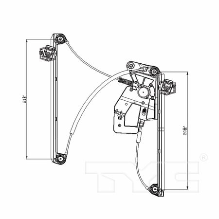 TYC 660500 Front Left Replacement Window Regulator for 01-03 BMW 530I Fits select: 1997-2000 BMW 528, 2001-2003 BMW 525