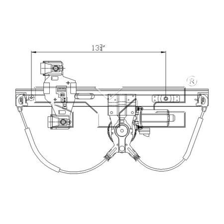 TYC 660510 Power Window Motor & Regulator Assembly Rear Left Warranty Fits 2004 Pontiac Grand Prix