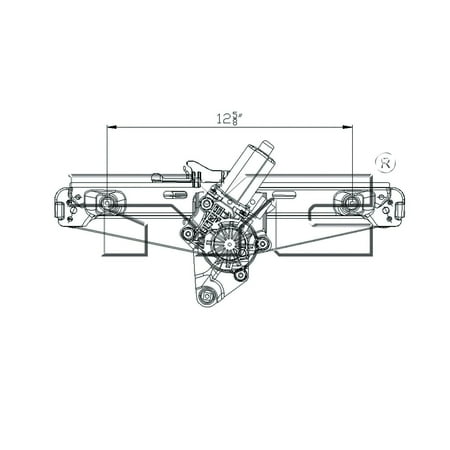 TYC 660513 Rear Right Replacement Window Regulator Fits select: 2005-2007 CHEVROLET MALIBU, 2008 CHEVROLET MALIBU LS
