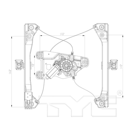 TYC 660584 Power Window Motor and Regulator Assembly For 12-17 Equinox Terrain Fits select: 2012-2017 CHEVROLET EQUINOX, 2012-2017 GMC TERRAIN