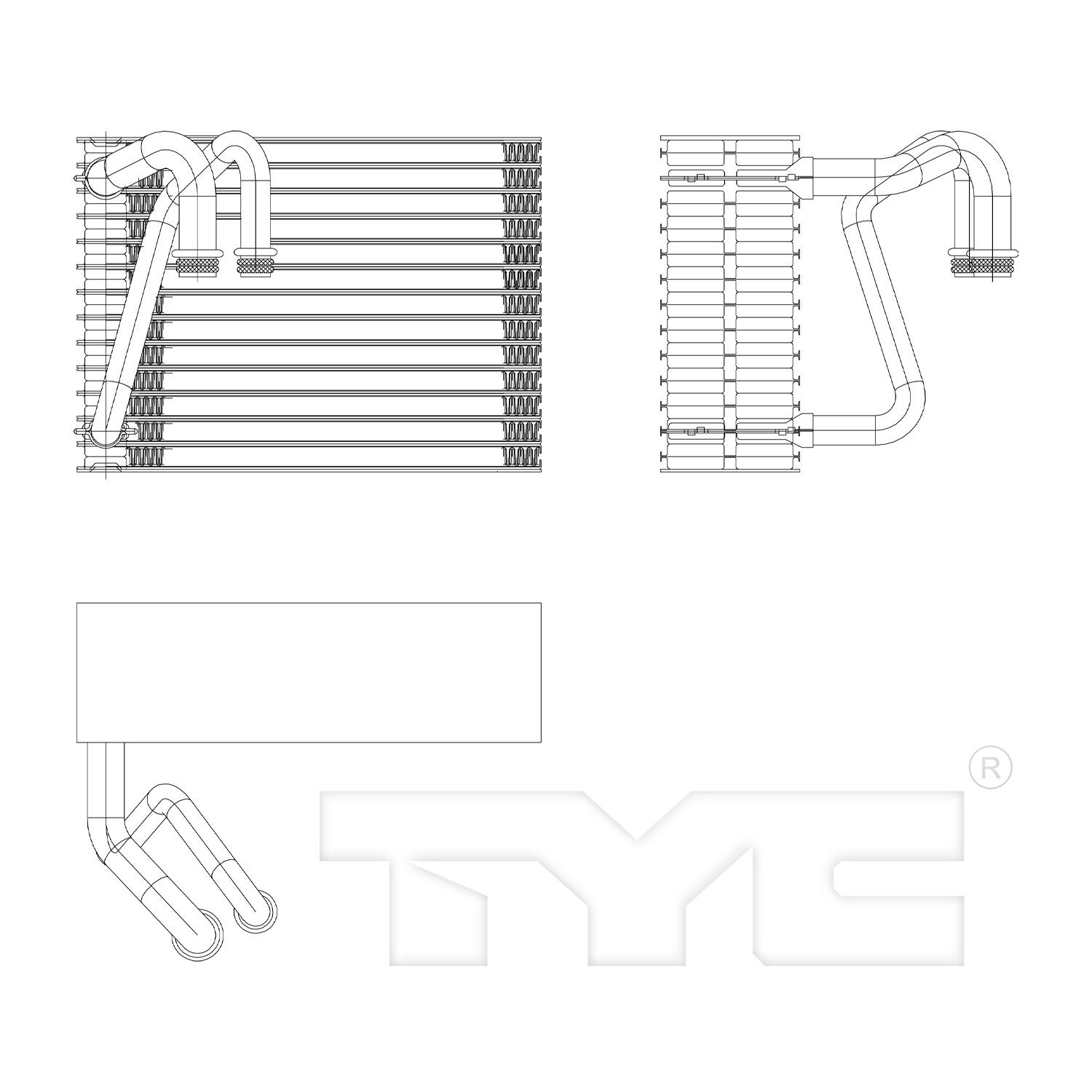 TYC 97147 A/C Evaporator Core For 03-14 Volvo XC90