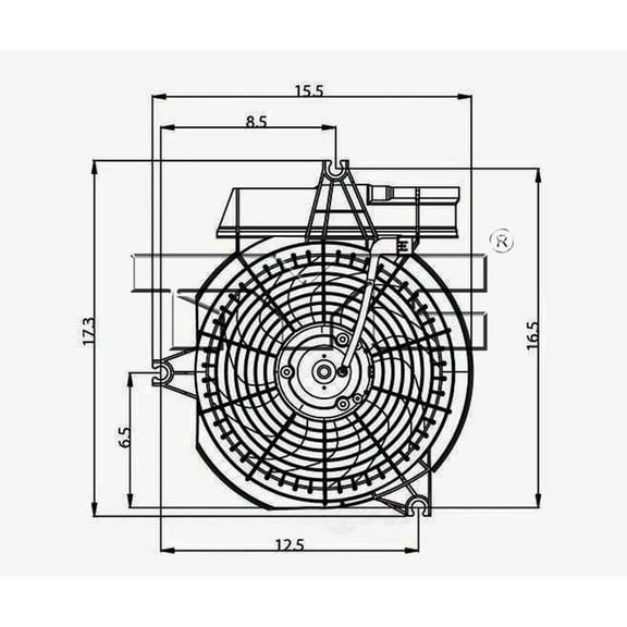 TYC A/C Condenser Fan Assembly Fits select: 2001-2006 HYUNDAI SANTA FE