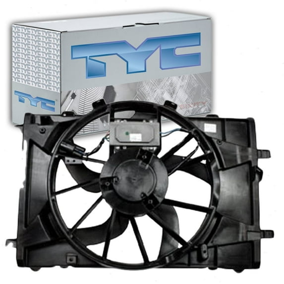 TYC Dual Radiator & Condenser Fan Assembly compatible with Ford Fusion 2.5L 3.0L L4 V6 2010-2012
