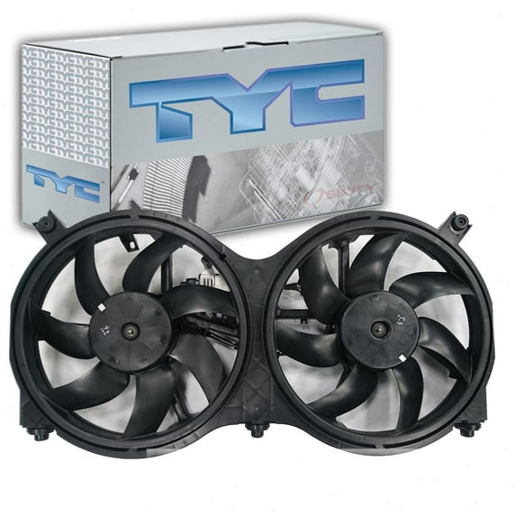 TYC Dual Radiator & Condenser Fan Assembly compatible with Nissan Pathfinder 2013-2018