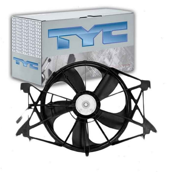TYC Dual Radiator & Condenser Fan Assembly compatible with Porsche Cayenne 3.0L V6 2011-2018
