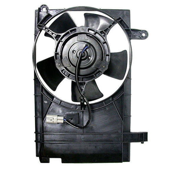 TYC For 04 Chevy Aveo (With AC) AC Condenser Cooling Fan Motor Blade & Shroud