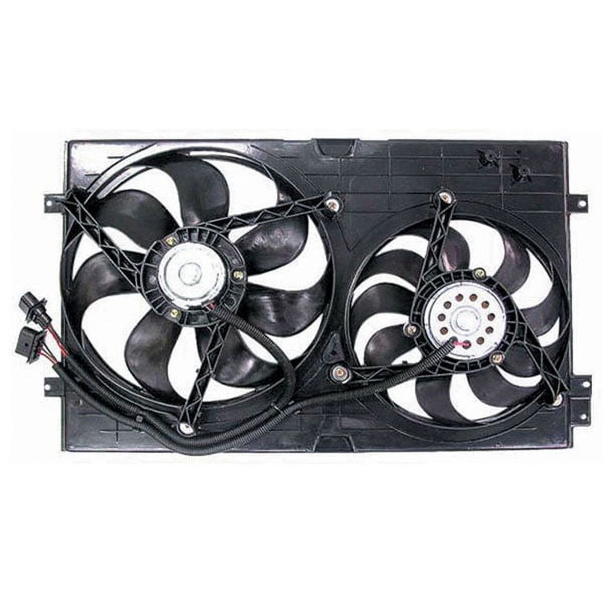 Jeeto Radiator Fan TYC For 99-05 Jetta Golf Dual Radiator AC Condenser Cooling Fan Motor ...