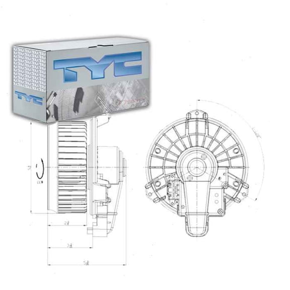 TYC Front HVAC Blower Motor compatible with Toyota Tundra 2007-2020