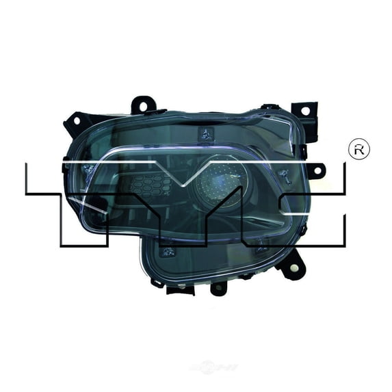 TYC Halogen Headlight Front Lamp for 14-15 Jeep Cherokee Black Trim Left Driver Fits 2015 Jeep Cherokee