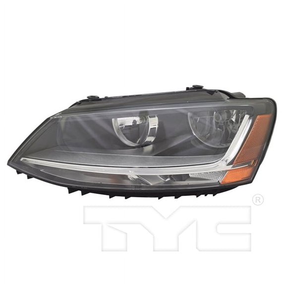 TYC Halogen Headlight Lamp for 17-18 Volkswagen Jetta w/LED DRL Left Driver Fits 2016 Volkswagen Jetta