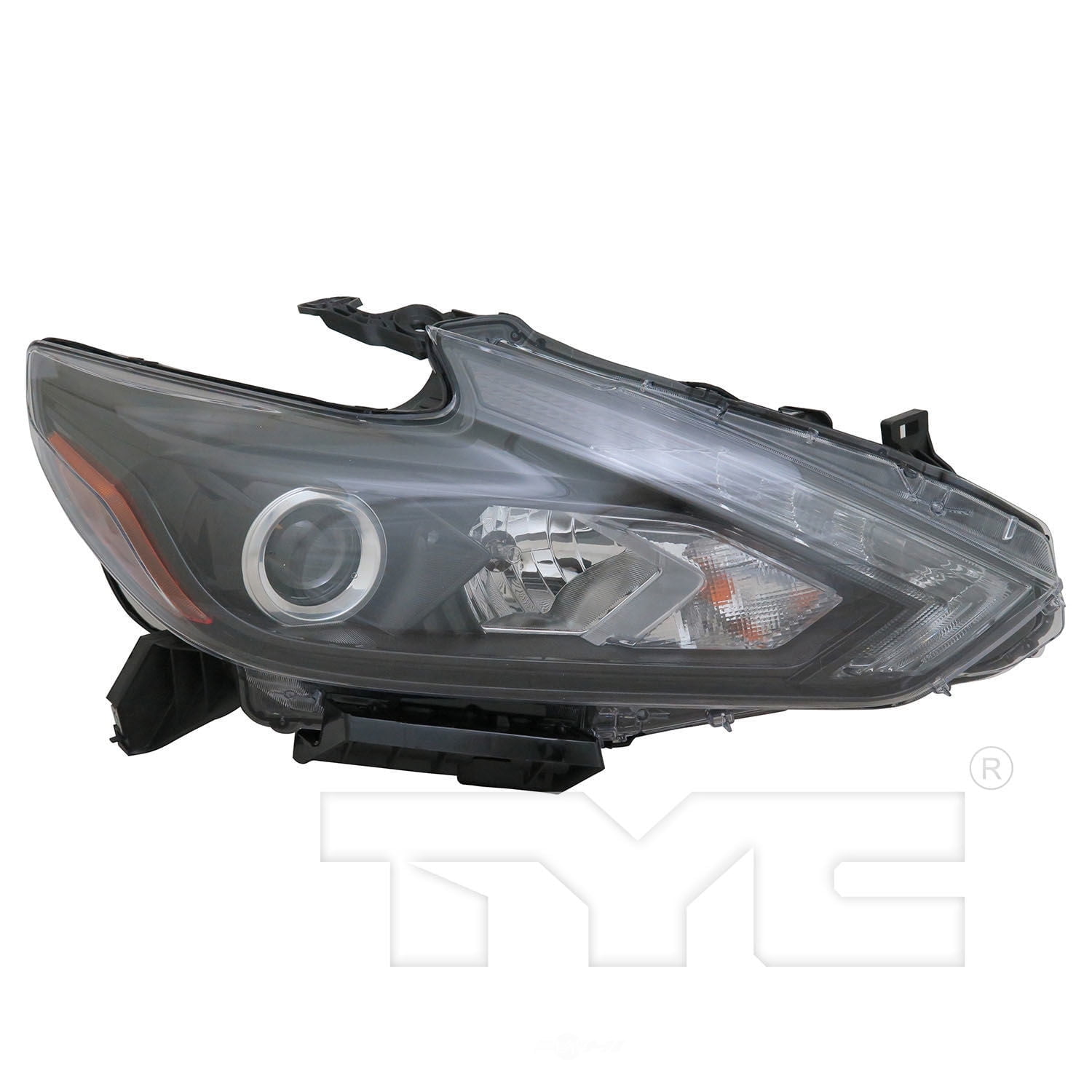 TYC LED Headlight Front Lamp (Smoke) Right Passenger for 16-18 Nissan Altima Fits 2018 Nissan Altima