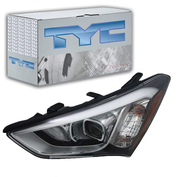 TYC Left Headlight Assembly compatible with Hyundai Santa Fe Sport 2013-2016