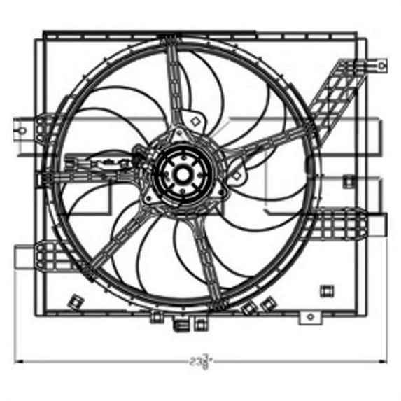 TYC Products 623090 Dual Radiator & Condenser Fan for 2012-2019 Versa Nissan