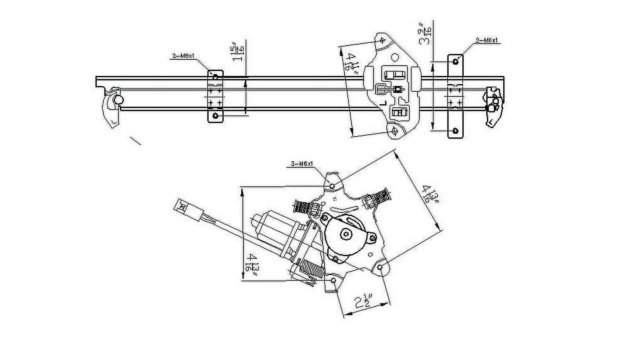 TYC for Nissan Frontier Front Driver Side Power Window Regulator Assy w/ Motor Fits select: 2000-2004 NISSAN XTERRA