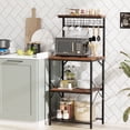 thumbnail image 1 of TYDIMOR Baker's Rack with Hutch, Microwave Stand Kitchen Organizer 4 Tier Storage Shelf for Kitchen Home Office, 1 of 7