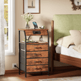 thumbnail image 1 of TYDIMOR Small Dresser for Bedroom, 4 Drawer with Charging Station, Brown, Ideal for Adults, 1 of 6