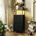 thumbnail image 1 of TYDIMOR Small Dresser for Bedroom, 5 Drawer with Charging Station, Black, Ideal for Adults, 1 of 8