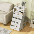 thumbnail image 1 of TYDIMOR Tall Nightstand,4 Drawer White Dresser for Bedroom Storage,Side Table for All Ages, 1 of 8