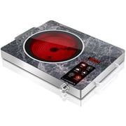 TYEMUI Portable 1800W Electric Stove,Kitchen Single Burner Ceramic Cooktop,Countertop Burner for Cooking, Plug in Kitchen Hot Plate, Temperature Adjustable Compact Hob Camping Stoves