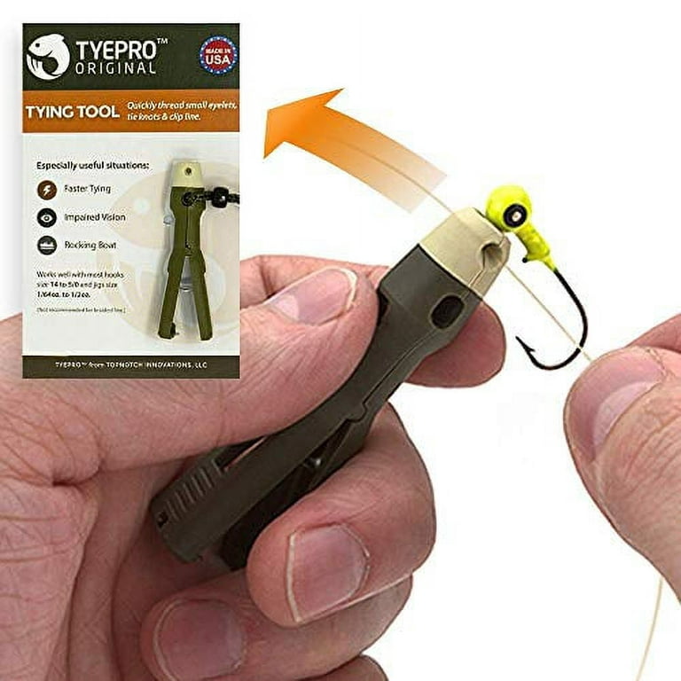 TYEPRO Fishing Knot Tying Tool Line Threader w/ Clipper. Tackle Box  Accessory for Bass, Crappie, Panfish, Walleye and Catfishing 