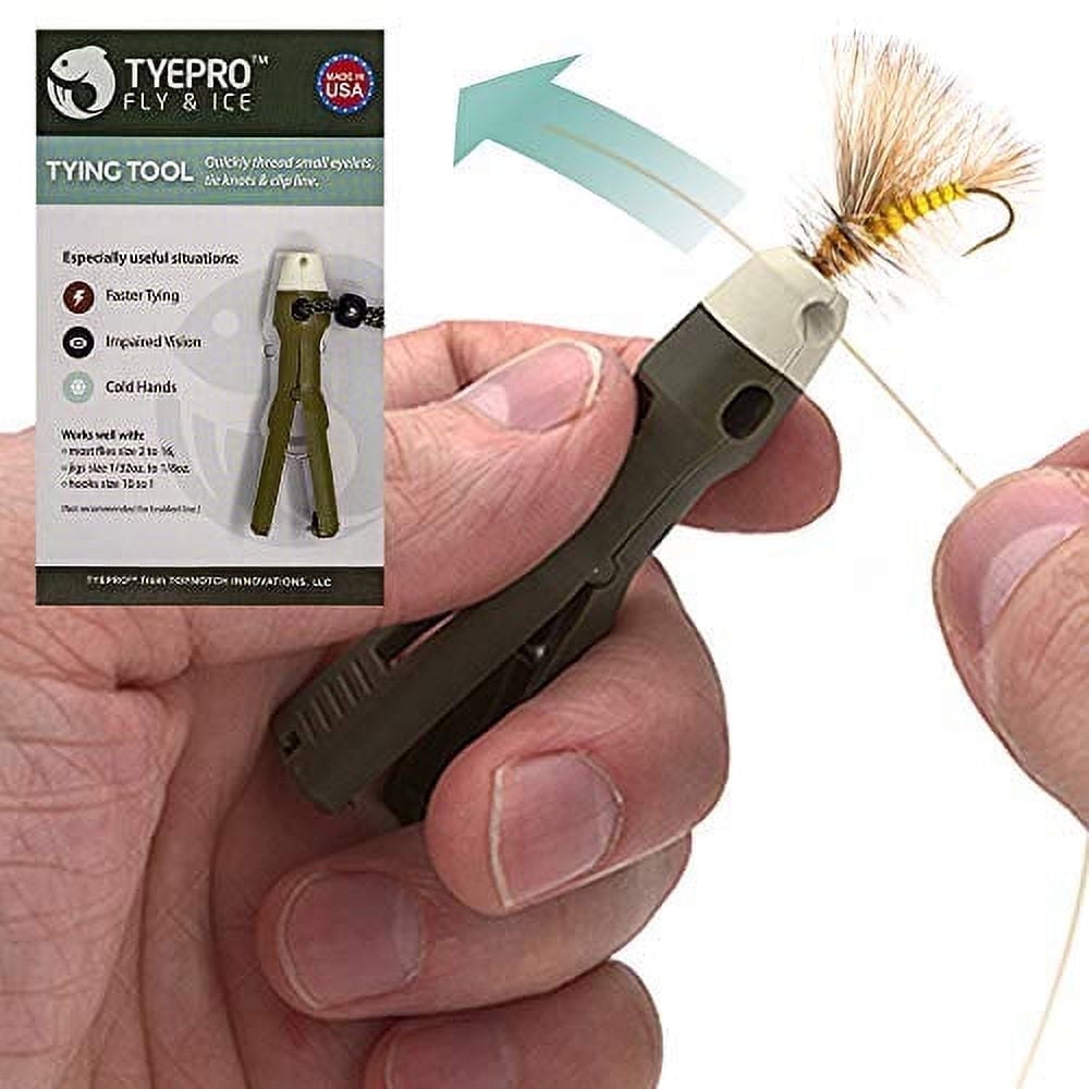 TYEPRO Fly & Ice Fishing Knot Tying Tool with  Line Clipping