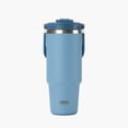 thumbnail image 1 of TYESO Tumbler with Flip Straw & Sip Lid, Vacuum Insulated Water Bottle, Double Wall Stainless Steel Coffee Cup Travel Mug Leak Proof (Blue, 30 OZ), 1 of 7