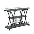 thumbnail image 1 of TYEUA ‌Industrial Bar Cart with Wheels - 3-Tier Serving Cart for Home, Kitchen Bar Cart with Storage Shelves, Mobile Beverage Station, Vintage Metal Cart, Multi-Level Drink Tray‌, 1 of 7