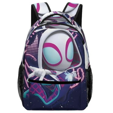 TYFLEI 16.5" Ghost Spider Backpack Cartoon Spidey Bookbag Fan Favorite Characters Anime Backpack Comfortable Spider Gwen Schoolbag Laptop Travel Backpack Birthday Party Gifts for Fans