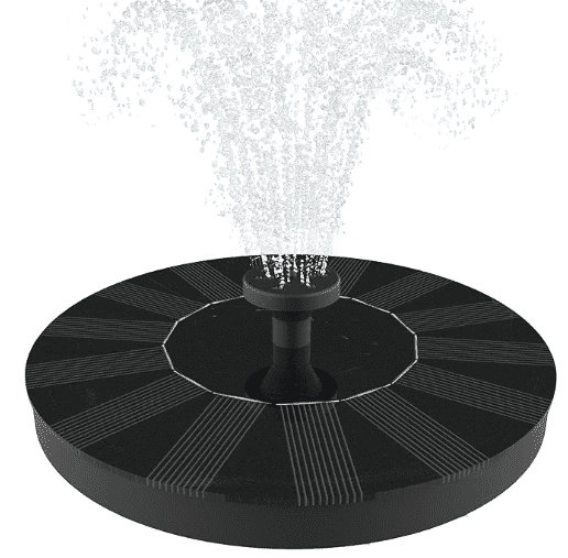 Solar Fountain Pump With Upgraded Glass Panel – Adjustable Height, 2.5W, 160L/h, 5 Nozzles For Bird Bath, Garden Pool & Pond
