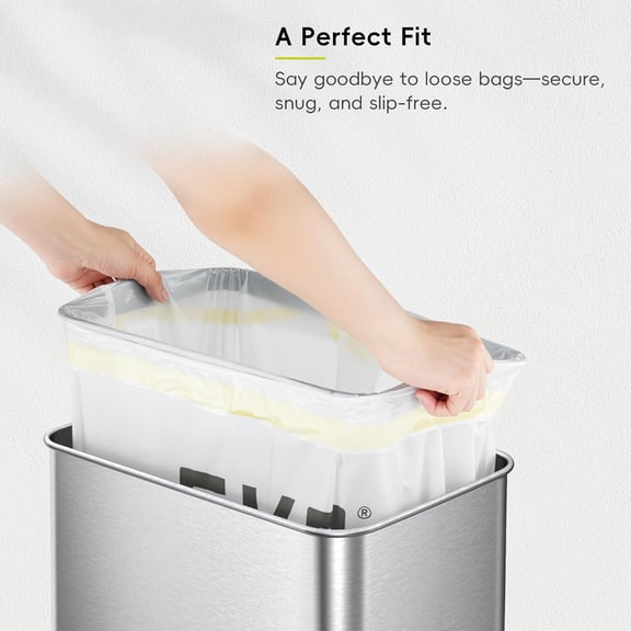 TYFRW-12.9 Gallon / 45-49 Liter, 60 Count Drawstring Trash Bags, Extra-Strong Unscented Garbage Bags, Easy-Dispense Roll for Kitchen & Household Use, Resists Tears, Leaks and Punctures, Code J, White