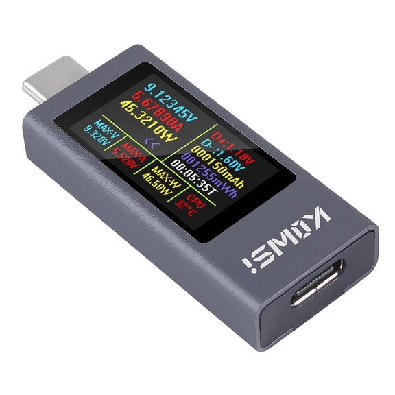 TYFRW-1PCS USB C Tester Power Meter, 4-30V 0-12A Type-C PD Tester Digital Multimeter, Voltage and Current Tester Meter Voltmeter, Power Bank Capacity USB Cable Charger Detector (KWS-2303C)