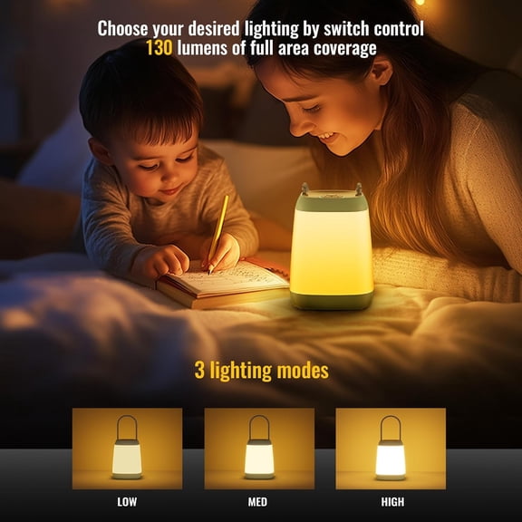 TYFRW-2 Pack LED Camping Lights, Battery Powered LED Camping Lantern with 3 Modes, Portable Night Light for Tent, Hiking, Emergency, Backpacking, Indoor and Outdoor Use