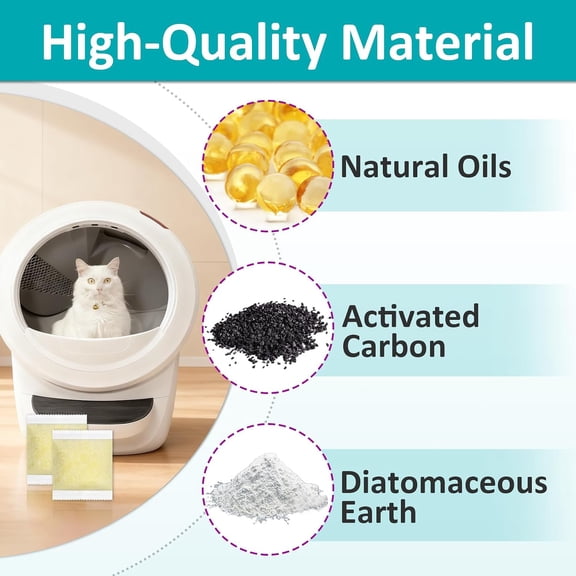 TYFRW-23 Pcs Odortrap Pod Refills, Eliminates Litter Box Odors Compatible with Multiple Cat Litter Boxes, Individually Packing Cat Litter Deodorizer Pods (Lemon Scent)