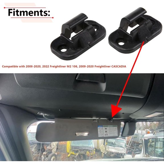 TYFRW-2PCS Sun Visor Clip Compatible with Freightliner Cascadia 2009-2020 Year, for Freightliner M2 106 M2-106 2008 to 2020 2022 Year, Sun Visor Retainer Clip, for 18-36267-000