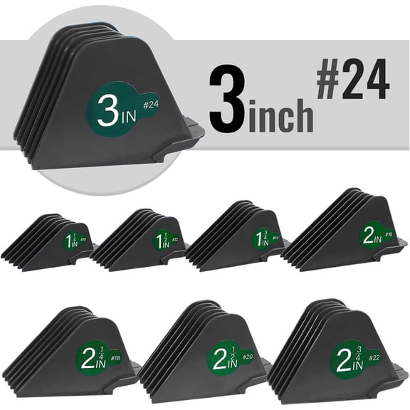 TYFRW-3 Inch Clipper Guards, Hair Clipper Guide Combs Premium for Wahl Clippers Mega Cutting Guides/Combs with 8 Cutting Lengths from 1.25-3 Inch (Dark Gray, 8pcs from 1.25-3 Inch)