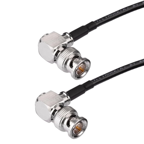 TYFRW-3G/6G/12G SDI Cable 2ft BNC Cable 75 Ohm Thin Precision SDI Video Cable Right Angle Supports HD-SDI/3G-SDI/4K/8K Monitor Surveillance Camera CCTV System