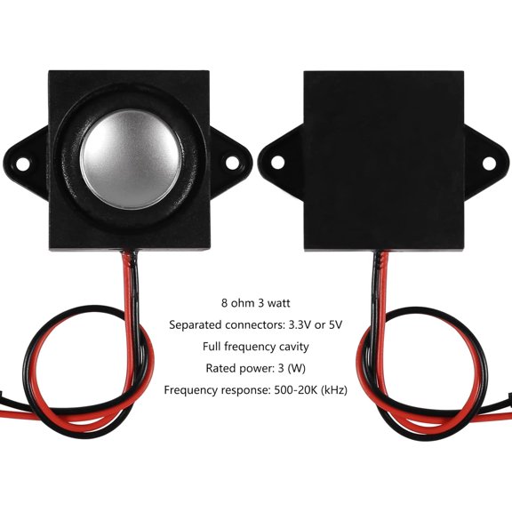 TYFRW-4PCS 3 Watt 8 Ohm Single Cavity Mini Speaker Full-Range Cavity Mobile Portable Advertising Machine Speaker Connector Separating Interface 3.3V 5V for a Variety of Small Electronic Projects