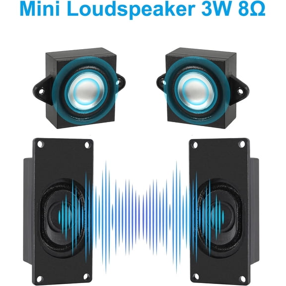 TYFRW-4Pcs Speaker 3 Watt 8 Ohm Mini Speaker 8ohm 3w Loundspeaker,JST-PH2.0 Interface for Small Electronic Projects Advertising Machines LCD TV Monitors