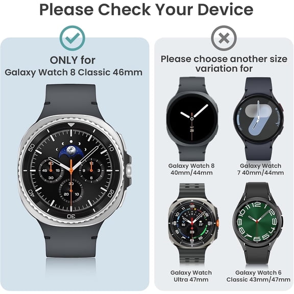 TYFRW-[5+5Pack for Samsung Galaxy Watch 8 Classic Screen Protector Case 46mm Accessories, Hard PC Bumper/HD Anti-Fog Tempered Glass Protective Film, Face Cover Set for Women Men