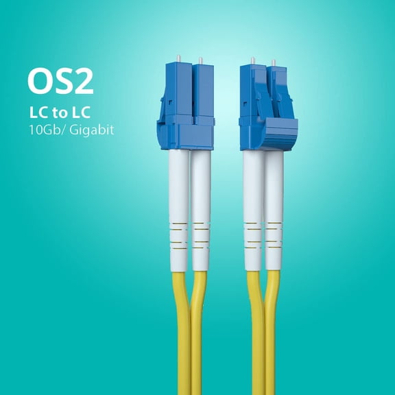 TYFRW-7M OS2 LC to LC Fiber Patch Cable, Single Mode SFP Fiber Jumper, Duplex LC-LC 9/125um, LSZH, Yellow, 23ft, for 1G/10G SMF SFP Transceiver, Router, Networks and More, Available 0.5m - 100m