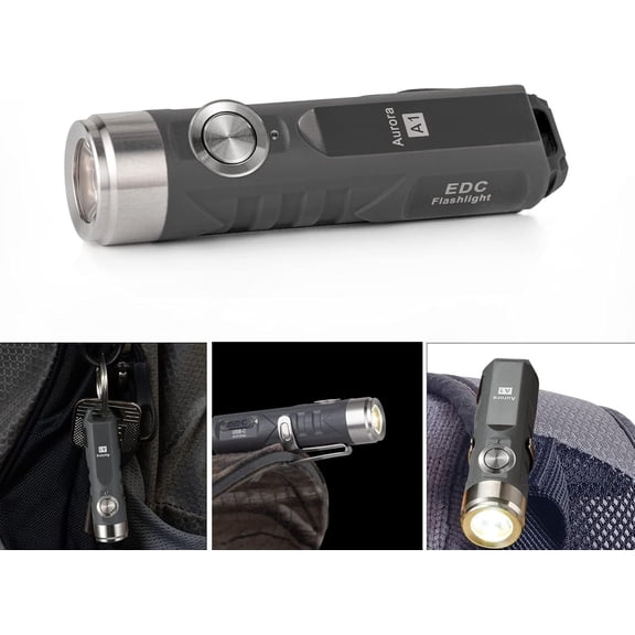 TYFRW-A1 Gen 4 Compact Pocket EDC Keychain Flashlight Rechargeable, 650 Lumens-2500cd Bright Outdoor Mini Keychain Light for Everyday Carry, Hiking and Emergencies (Grey)