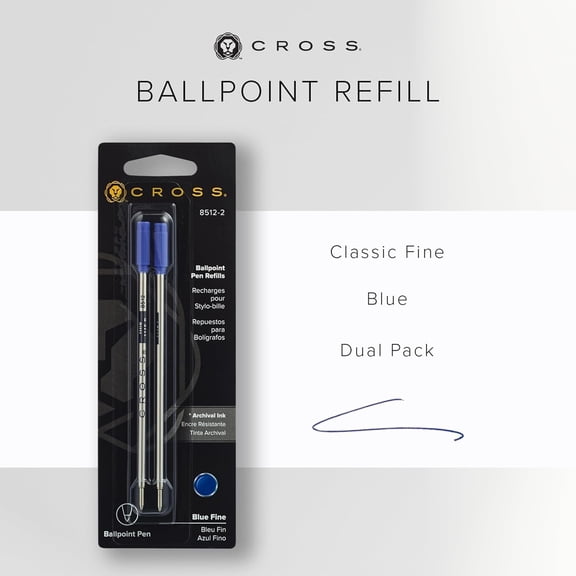 TYFRW-Ballpoint Pen Refill - Refill for Consistent Ink Flow - Quick-Drying - Blue - Fine - 2Pack