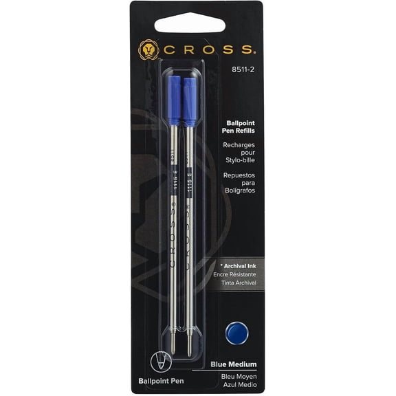 TYFRW-Ballpoint Pen Refill - Refill for Consistent Ink Flow - Quick-Drying - Blue - Medium - 2Pack