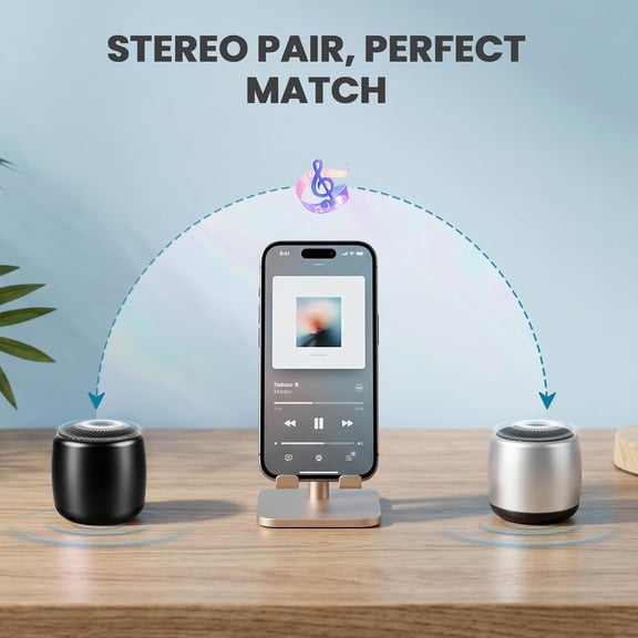 TYFRW-Best Mini Portable Bluetooth Speaker with HD Sound & Bass I Smallest Wireless Bluetooth Speakers for Phone/PC/Tablet I Photo Selfie Button Answer Phone Calls I Cute Tiny Speaker