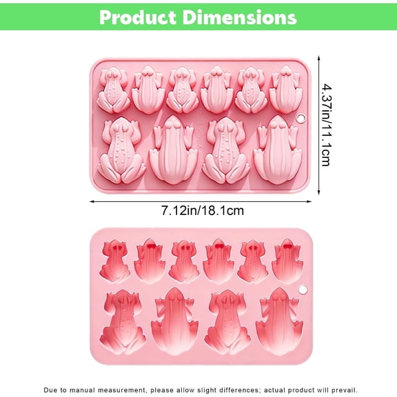 TYFRW-Chocolate Frog Mold, Non-Stick Frog Silicone Mold, Passover Frogs Candy Jelly Ice Tray Molds for Bithday Wizard Party Cake Decoration Kitchen Baking Tool
